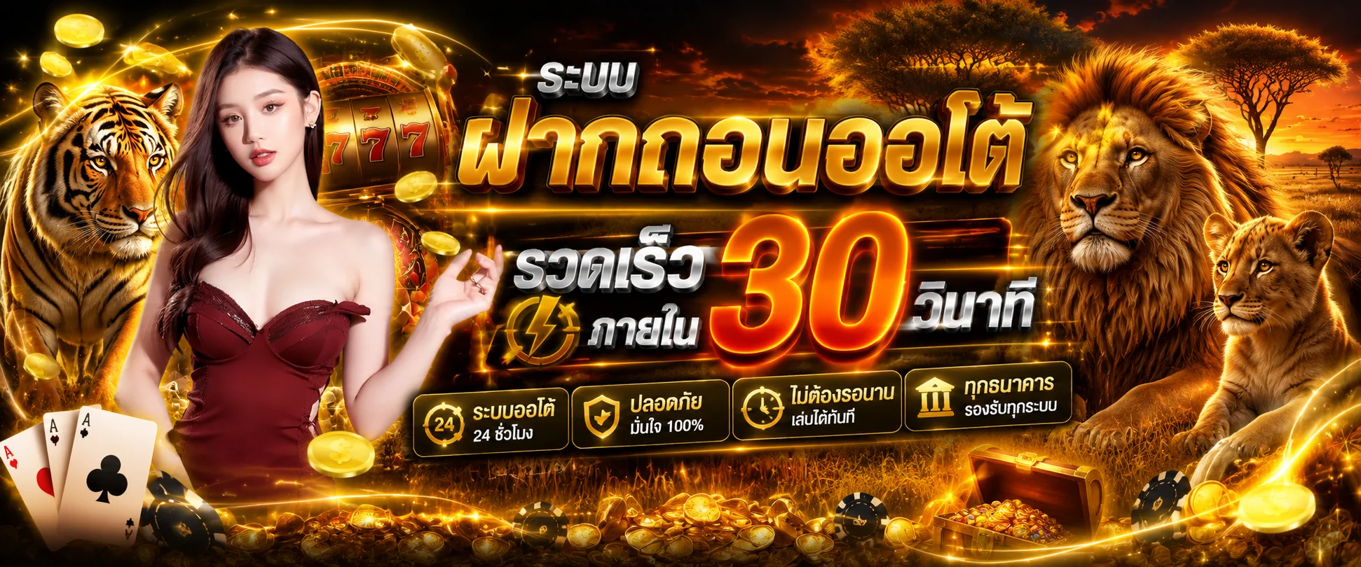 ระบบฝากถอนอัตโนมัติ LIGER168 รองรับทรูมันนี่วอเลท